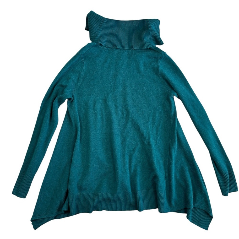 RALSEY Cowl Neck Sweater Womens Size Small Teal Oversized longline flowy tunic​​